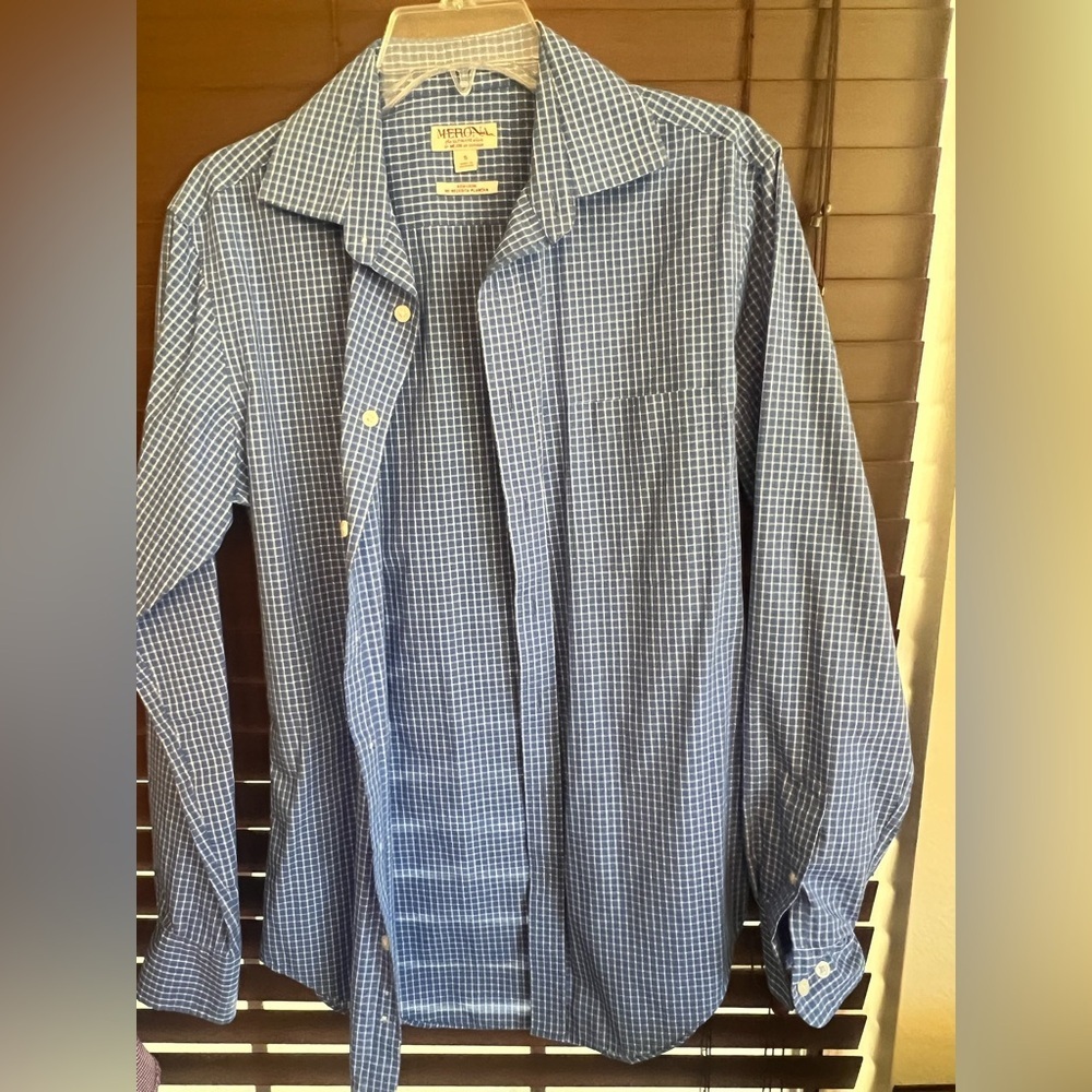 Merona Navy Plaid Men's Shirt